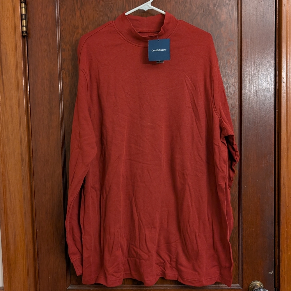 NWT! Men's Mock Neck Long Sleeve Shirt